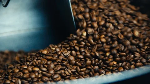 Roasting Coffee Beans Stock Footage 123729859