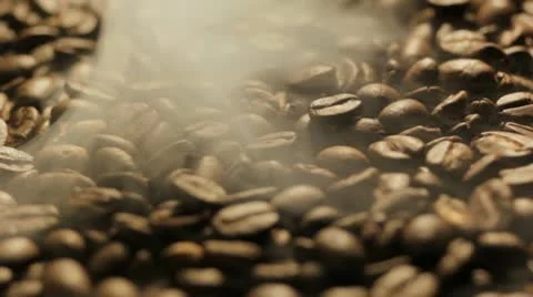 Roasting Coffee Beans turning Stock Footage