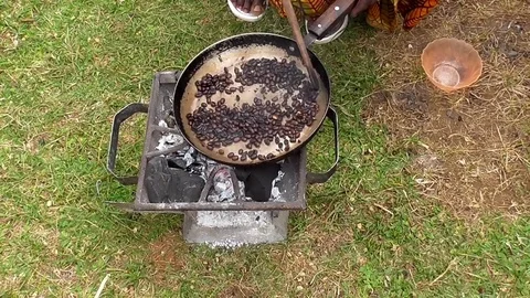 Roasting coffee Stock Footage 83245530