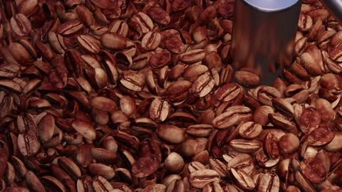 Roasting coffee Stock Footage 130394498