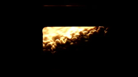 Roasting coffee in the roaster Stock-Footage 66463868