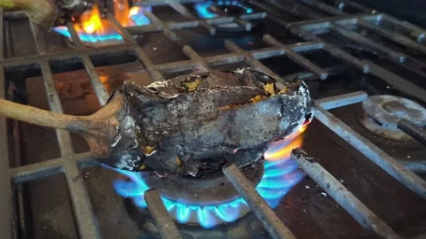 Roasting Eggplants Stock Footage 325343595