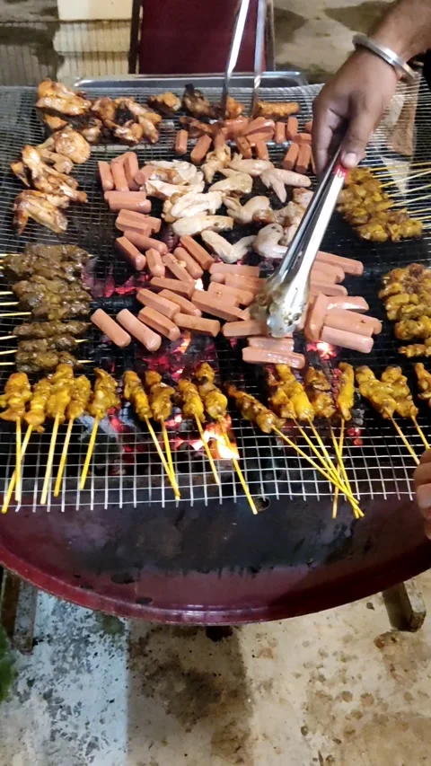 Roasting food Stock Footage 245308115