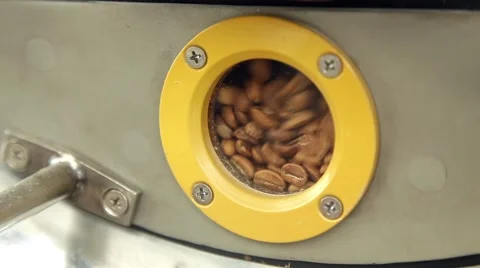 Roasting green coffee. Close-up Stock Footage 62301037