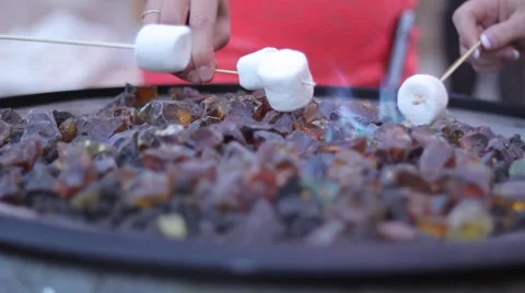 Roasting Marshmallows 2 Stock Footage 47001218