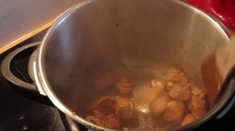 Roasting pork filet Stock Footage 40275442