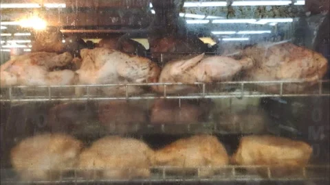 The Roasting Process in The Electric Oven Stock Footage 305724762