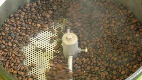Roasting Robusta Coffee Beans Stock Footage 249871726