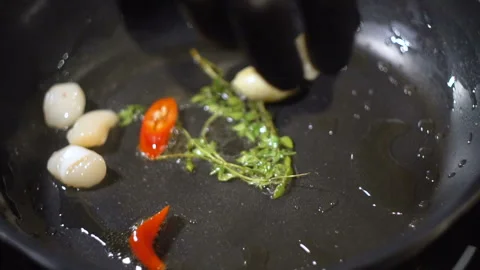 Roasting seafood 2 Stock Footage 108468830