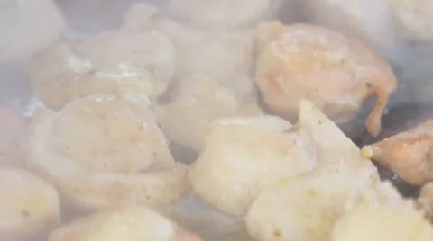 Roasting seafood Stock Footage 44650501