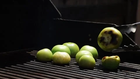 Roasting tomatillos Stock Footage 277467560