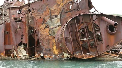 Roatan Shipwreck Alexander Stock Footage 91605818