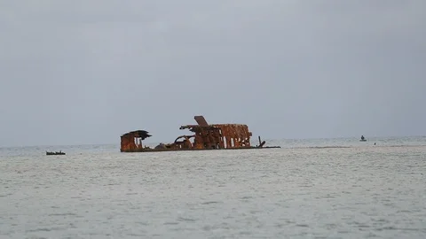 Roatan Shipwreck Tulum Stock Footage 91605060