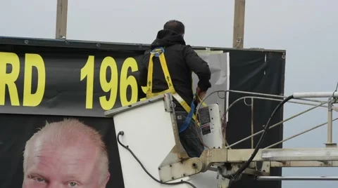 Rob Ford Highway Banner  Stock Footage 61805200