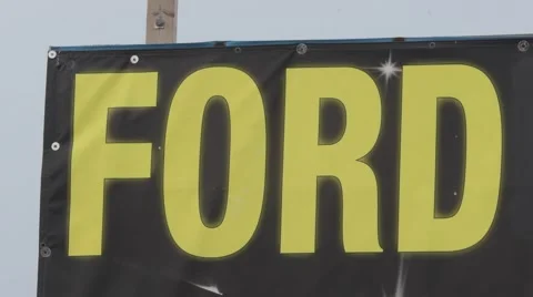 Rob Ford Highway Banner  Stock Footage 61805384