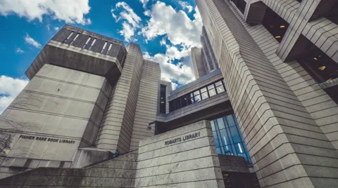 Robarts Library University Toronto UofT Wide Timelapse 2 Stockbeeldmateriaal 50916724