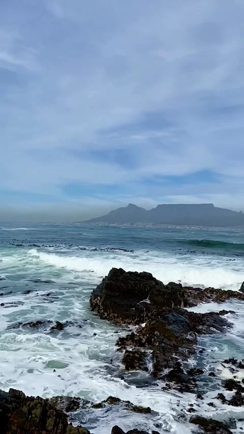Robben Island ocean symphony  Stock Footage 345174999
