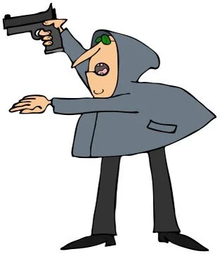 Robber man Stock Illustration