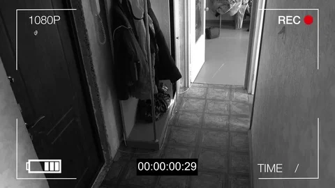 The robber in the mask c has a crowbar in his hands were under camera Stock Footage 75313812