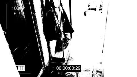 The robber in the mask c has a crowbar in his hands were under camera Stock Footage 83722376