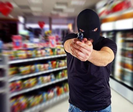 Robber with masked Stock Photos