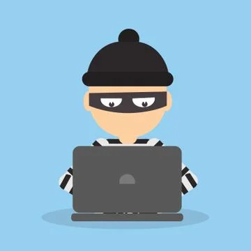 Robber at the office. Stock Illustration