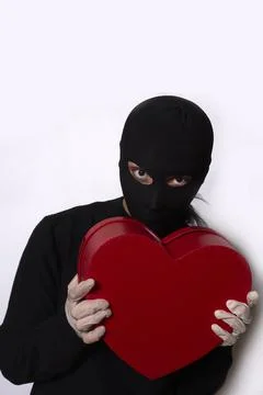 Robber stole the heart Stock Photos