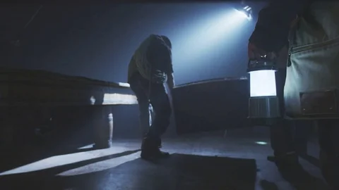 Robbers take out the chest Stock Footage 73614808