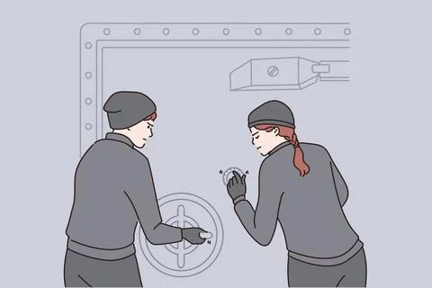 Robbery and crime concept Stock Illustration
