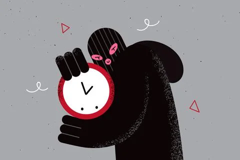 Robbery and criminal work concept Stock Illustration