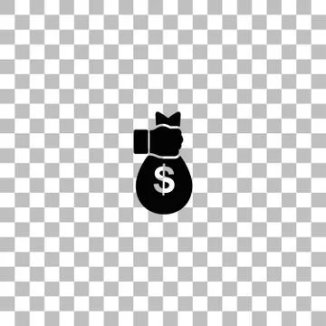 Robbery icon flat Stock Illustration