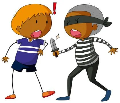 Robbery Stock Illustration