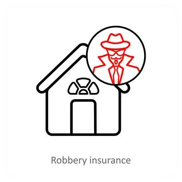 Robbery insurance Stock Illustration