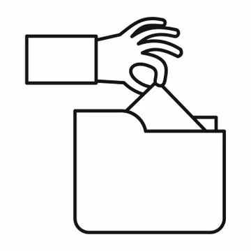 Robbery secret data in folder icon Stock Illustration