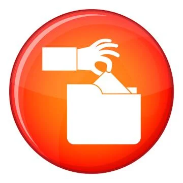 Robbery secret data in folder icon, flat style Stock Illustration