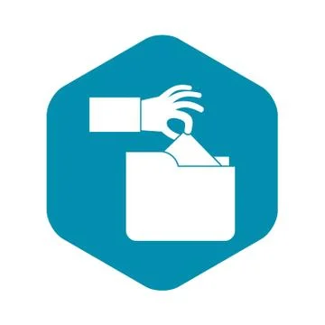 Robbery secret data in folder icon Illustrazione stock