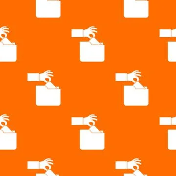 Robbery secret data in folder pattern seamless Stock Illustration