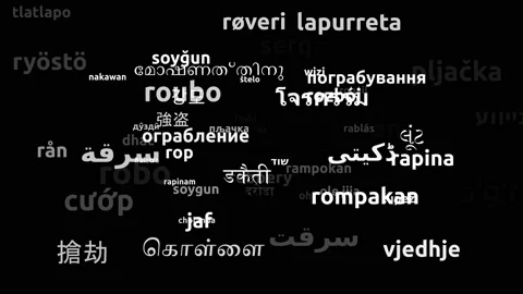 Robbery Translated in 67 Worldwide Languages Endless Looping 3d Zooming Wordc 스톡 동영상 145207597