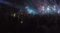 Robbie Williams singing worldwide hit. Laser show, light effects on background HD Footage