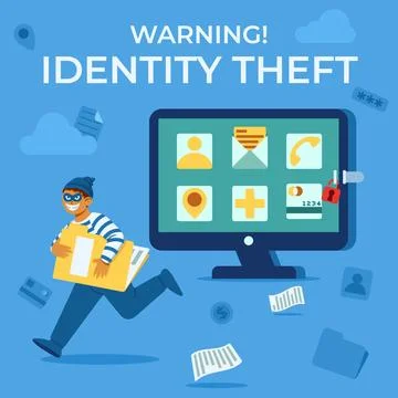 Robbing Credential Personal Data Illustrazione stock