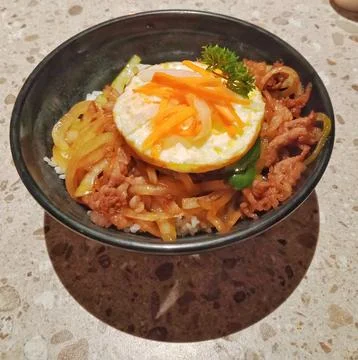 Robbun Beef Rice Foto stock