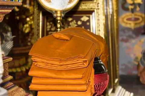 Robe (of a buddhist monk) Stock Photos