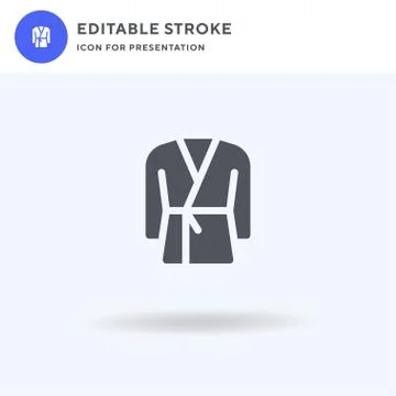 Robe icon vector, filled flat sign, solid pictogram isolated on white, logo Stock Illustration