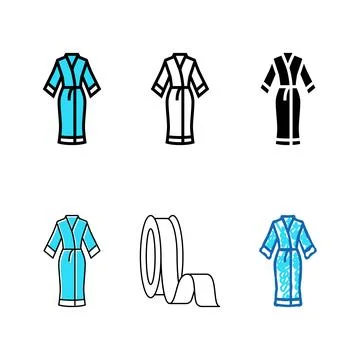 Robe silk color range icon vector Stock Illustration