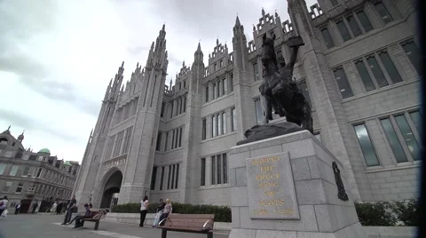 Robert the Bruce Statue - Aberdeen 2 Stock Footage 44089538