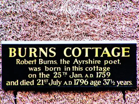 Robert Burns Cottage Stock Photos
