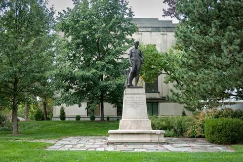 Robert Burns Statue at the Danforth Campus of Washington University in St. .. Stock Photos