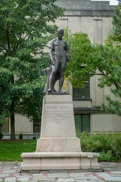 Robert Burns Statue at the Danforth Campus of Washington University in St. .. 스톡 사진