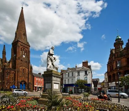 Robert burns statue Foto stock