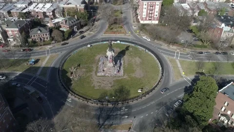 Robert E. Lee Statue aerial Richmond Va Stockbeeldmateriaal 160369636